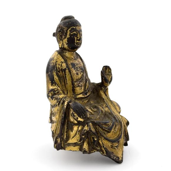 古龍會(huì)唐 青銅鎏金 釈迦牟尼坐像