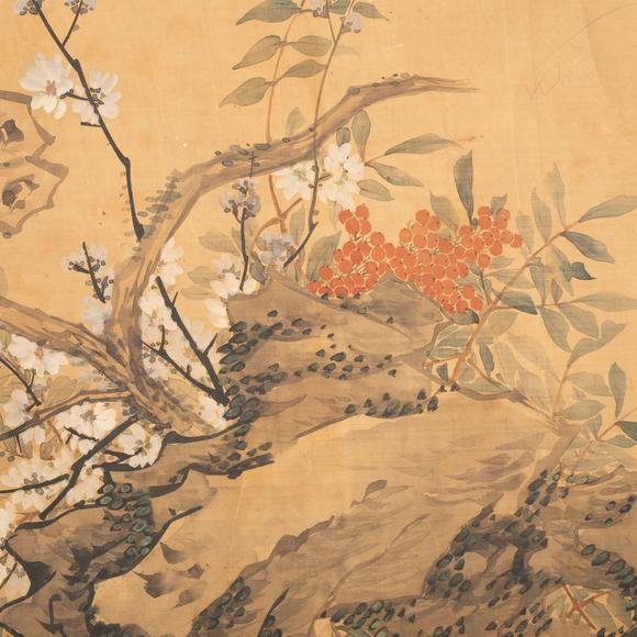 千峰會(huì)馬家桐花鳥軸