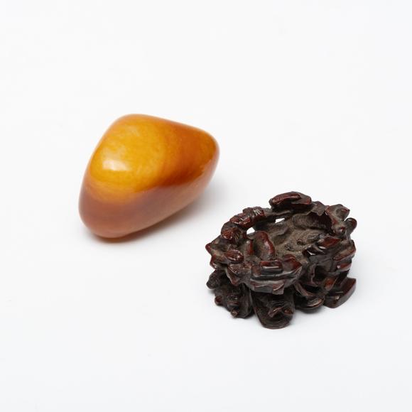 千峰會(huì)清 和田紅皮籽料擺件