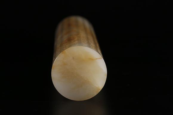 弘楊株式會社和田玉雕刻詩文香筒
