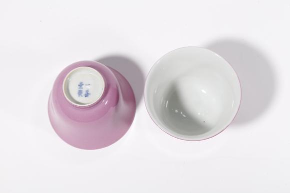 弘楊株式會(huì)社胭脂紅釉杯（一對(duì)）