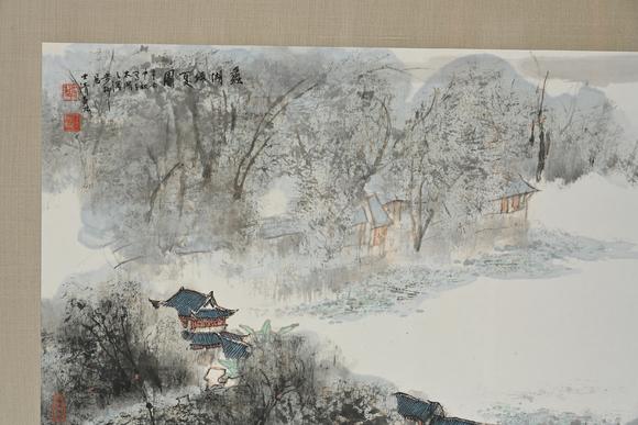 三杉美術(shù)華士清 蠡湖綠夏圖