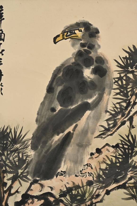 三杉美術魏隱儒 松鷹圖
