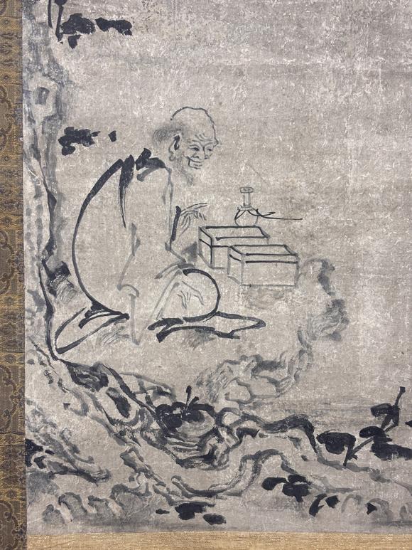 三杉美術(shù)楚石梵琦禪師 李渤參禪圖
