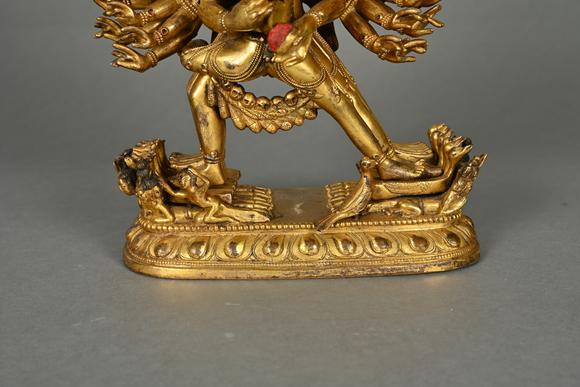 三杉美術(shù)清 銅鎏金大威德金剛