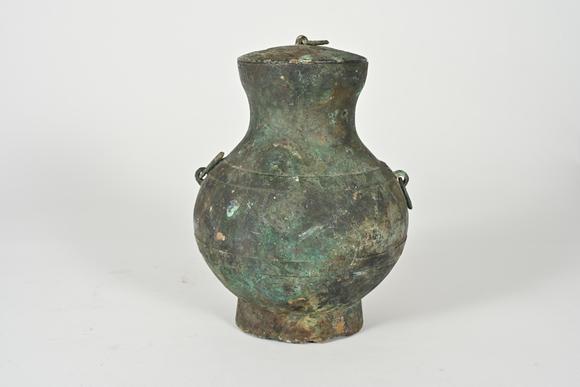三杉美術(shù)漢 鋪首銜環(huán)青銅壺一對