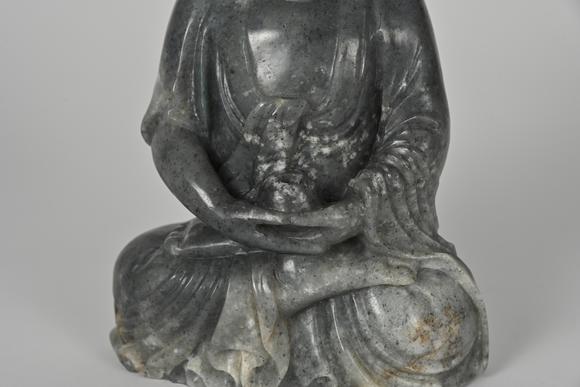 三杉美術(shù)清 青花籽料藥師佛
