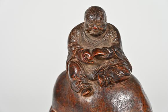 三杉美術(shù)清 竹雕老子出關(guān)立像