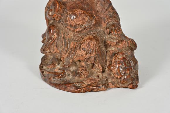 三杉美術(shù)清 竹雕劉海戲金蟾