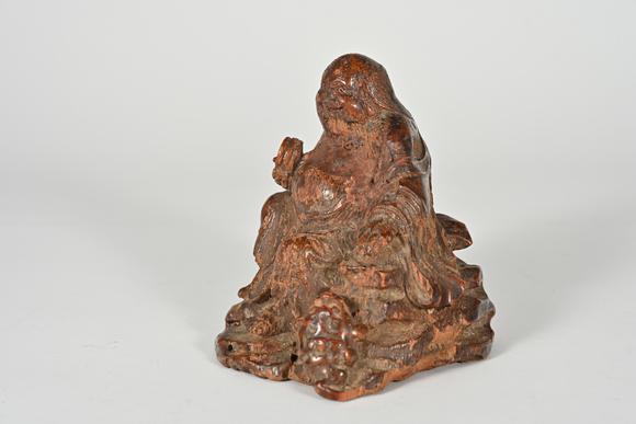 三杉美術(shù)清 竹雕劉海戲金蟾