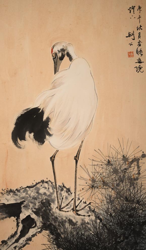 隆德拍賣株式會社高劍父松鶴圖立軸