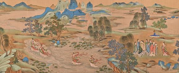 蘭亭古美術(shù)オークション仇英 洛神賦手卷 手卷絹本設(shè)色