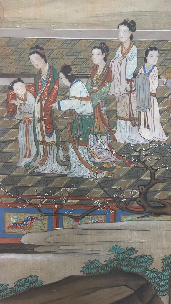 蘭亭古美術(shù)オークション唐伯虎 擬吳道子人物 立軸絹本設(shè)色