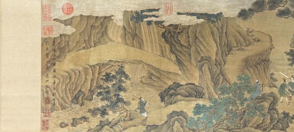蘭亭古美術(shù)オークション文征明 游仙圖卷 手卷絹本設(shè)色