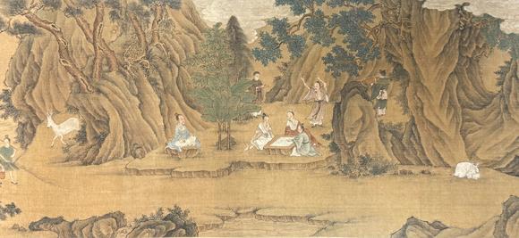 蘭亭古美術(shù)オークション文征明 游仙圖卷 手卷絹本設(shè)色