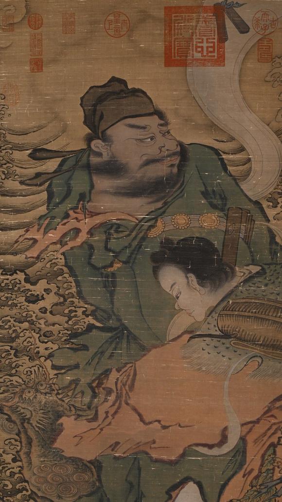 蘭亭古美術(shù)オークション唐伯虎 八仙四屏 立軸絹本設(shè)色