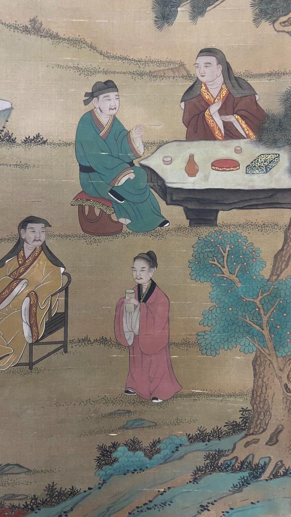 蘭亭古美術(shù)オークション仇英 竹林七賢 立軸絹本設(shè)色
