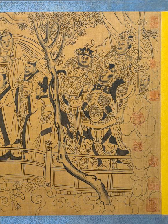 蘭亭古美術(shù)オークション吳道子 八十七神仙卷 手卷絹本設(shè)色