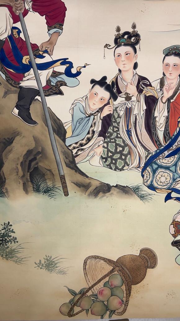 蘭亭古美術(shù)オークション劉繼卣 大圣戲七仙 立軸絹本設(shè)色