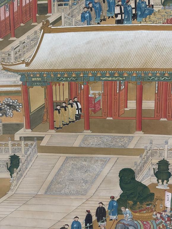 蘭亭古美術(shù)オークション郎世寧 萬國來朝圖 立軸絹本設(shè)色