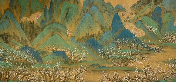蘭亭古美術(shù)オークション趙伯駒 桃花源圖長卷 手卷絹本設(shè)色