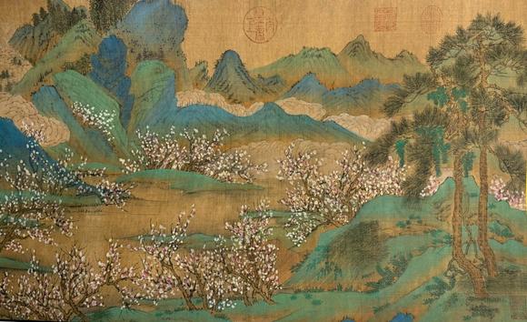 蘭亭古美術(shù)オークション趙伯駒 桃花源圖長卷 手卷絹本設(shè)色