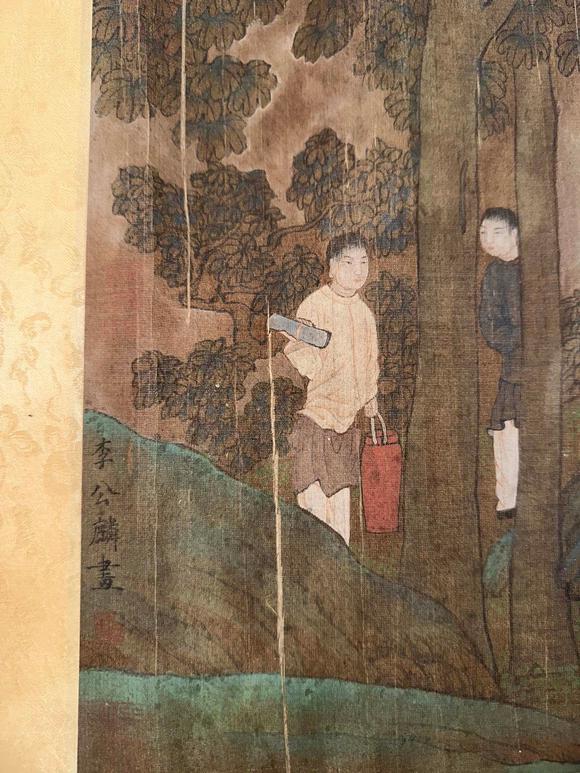蘭亭古美術(shù)オークション李公麟 竹林七賢手卷 手卷絹本設(shè)色