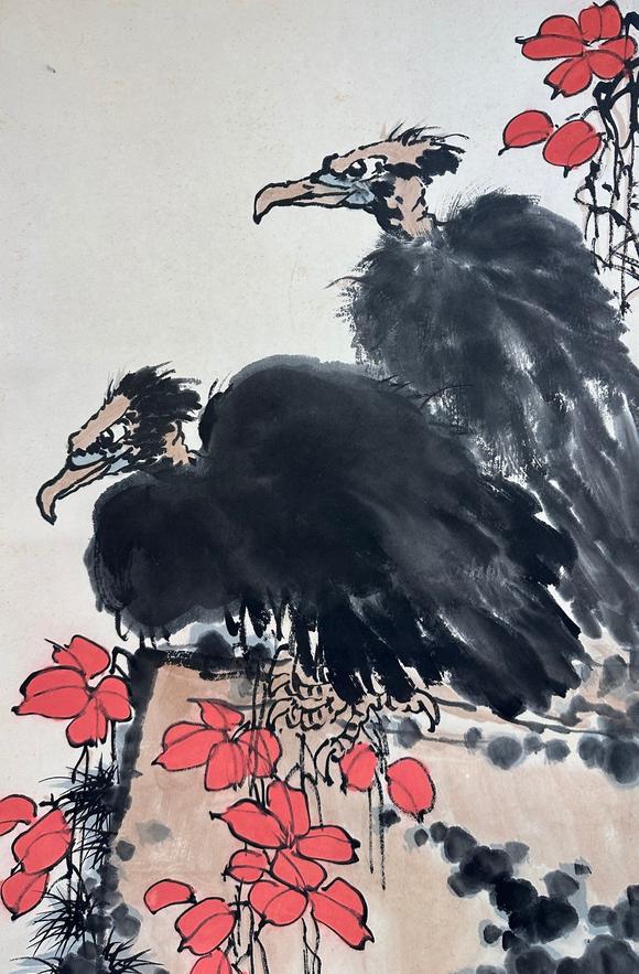 蘭亭古美術(shù)オークション潘天壽 花鳥(niǎo)十屏 立軸紙本設(shè)色