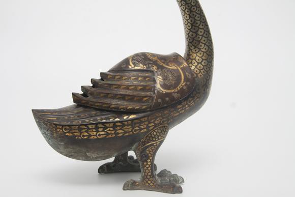 蘭亭古美術(shù)オークション漢代  銅錯(cuò)金鴨子