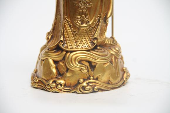 蘭亭古美術(shù)オークション明 銅鎏金關(guān)公像