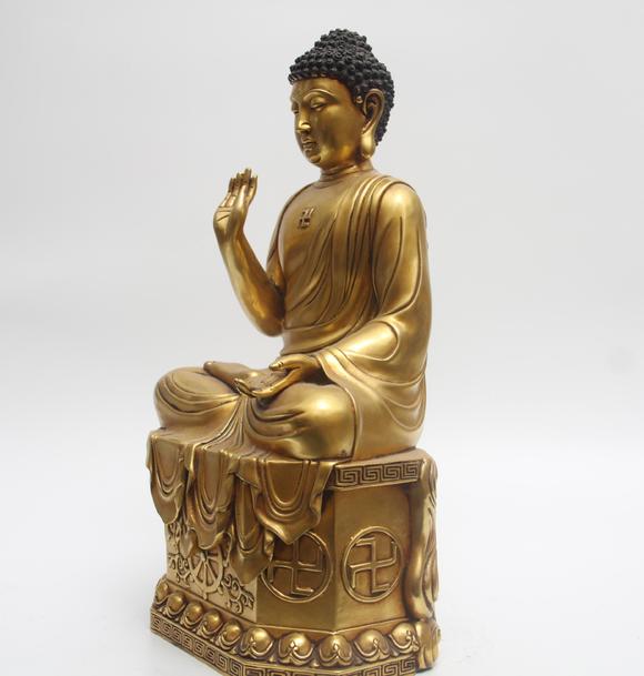 蘭亭古美術(shù)オークション明 銅鎏金成就如來(lái)
