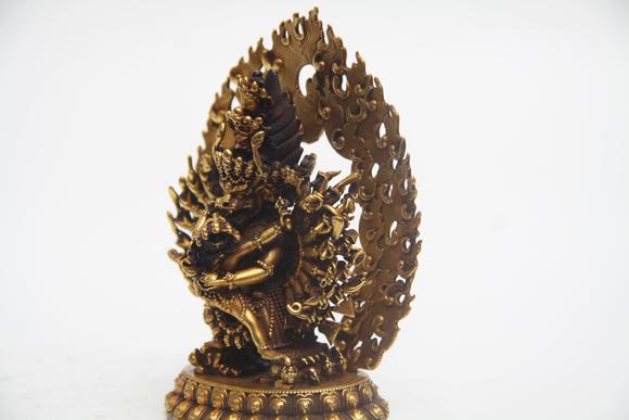 蘭亭古美術(shù)オークション明 銅鎏金大威德金剛