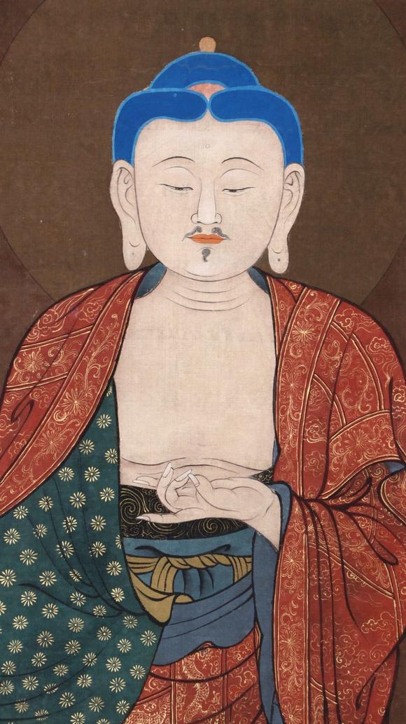 蘭亭古美術(shù)オークション唐寅 佛像 立軸絹本設(shè)色