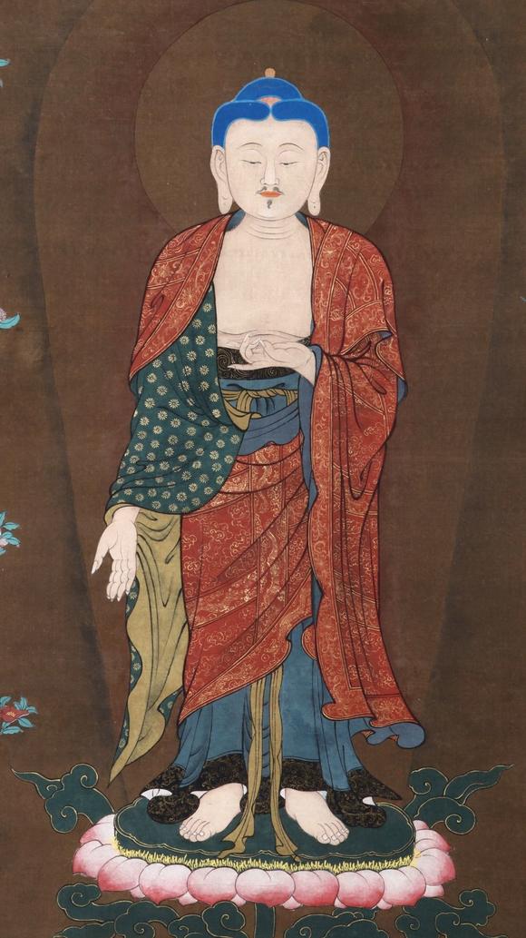 蘭亭古美術(shù)オークション唐寅 佛像 立軸絹本設(shè)色