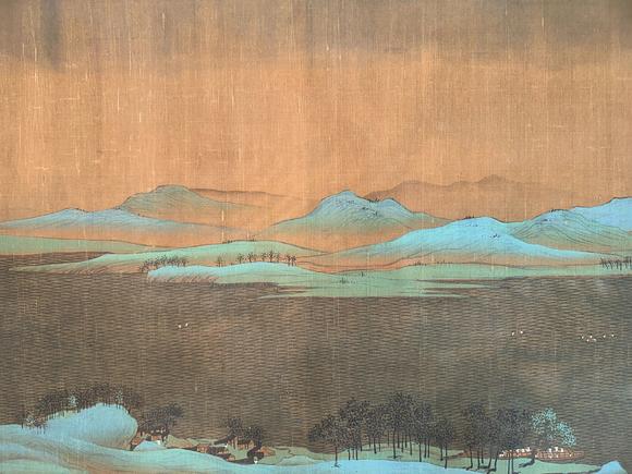 蘭亭古美術(shù)オークション唐寅 千里江山圖手卷 手卷絹本設(shè)色