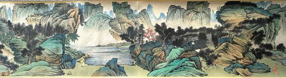 蘭亭古美術(shù)オークション張大千 松林高逸圖 手卷紙本