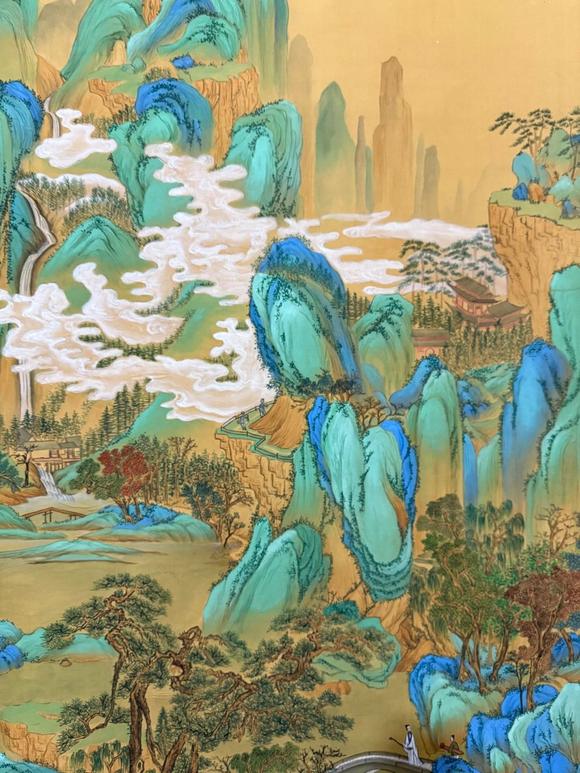蘭亭古美術オークション張大千 翠領晴嵐 立軸絹本