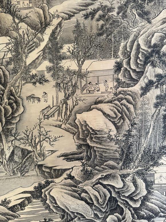 蘭亭古美術(shù)オークション唐寅 雪嶺泊居圖 立軸絹本