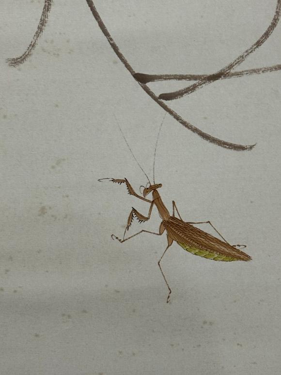 蘭亭古美術オークション齊白石 貝葉草蟲 立軸紙本