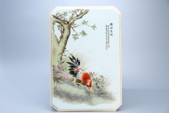 東京SAKURA拍賣（東京櫻花拍賣）劉雨岑 “錦羽生風(fēng)” 瓷板