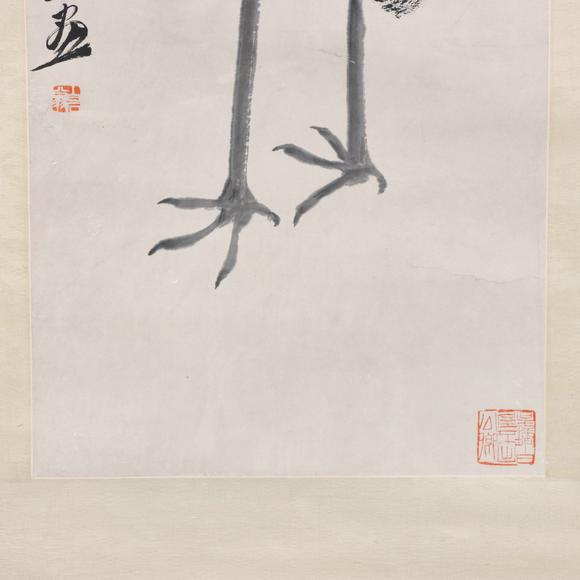 東京共成拍賣(mài)齊白石 鶴壽圖