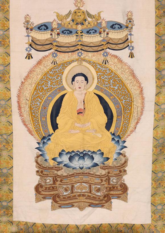 東京共成拍賣(mài)清 無(wú)量壽佛唐卡