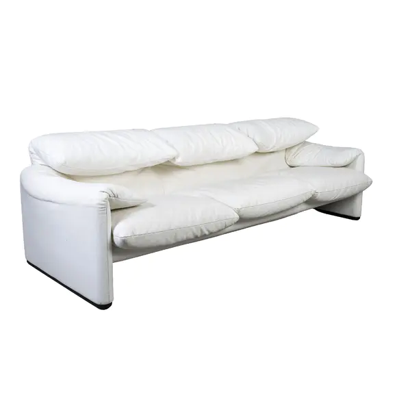 Chiswick AuctionsVico Magistretti (Italian, 1920-2006) for Cassina Three-seater 'Maralunga' sofa