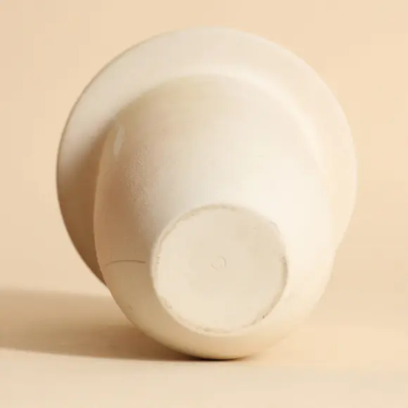 Chiswick AuctionsBritish studio ceramics Vessel with disk to neck, in peach with white splashes