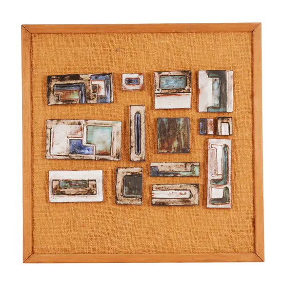 Chiswick AuctionsManner of Anne Plant (British 1934-2019) Mounted ceramic plaques