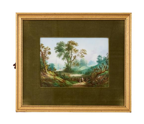 Duke's Auctions Lot 27 A GROUP OF THREE ENGLISH PORCELAIN PLAQUES