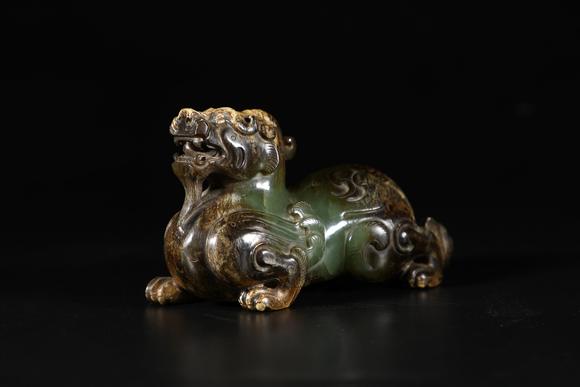 TrésOrs de ParisBixie en jade vert chinois ancien, 2 av. J.-C.–3 s.