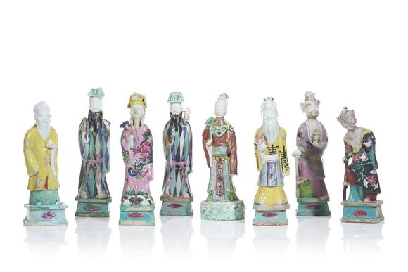 VERITAS Art AuctioneersA set of Chinese Famille Rose immortals