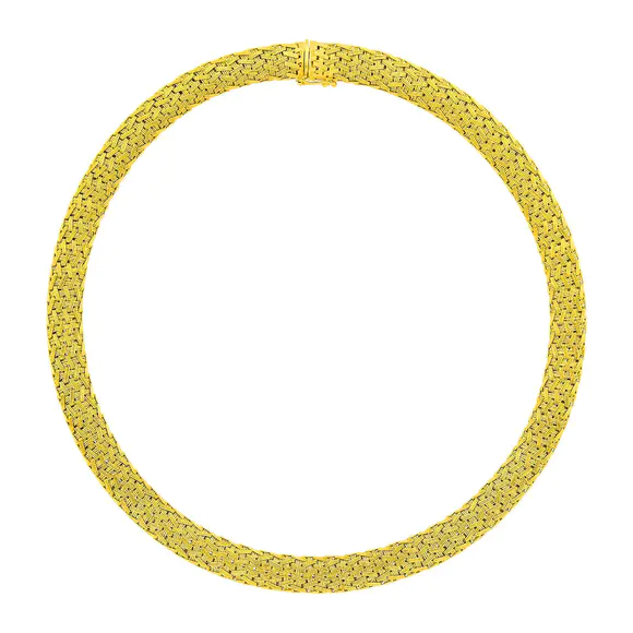 DOYLE Auctioneers & AppraisersBraided Gold Mesh Necklace