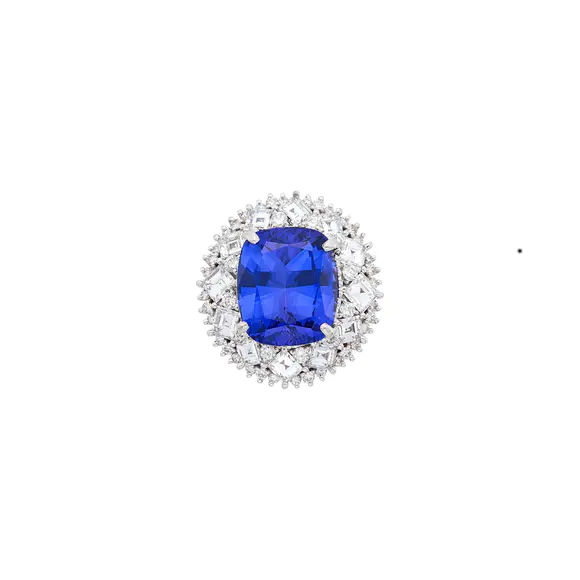 DOYLE Auctioneers & AppraisersPlatinum, Tanzanite and Diamond Ring